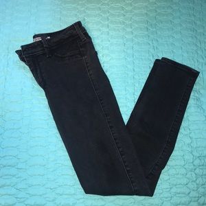 hollister black ripped jeans
